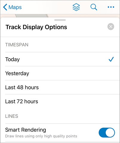Track Display Options Track Display Options